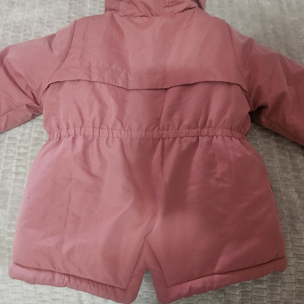 OshKosh B'gosh Pink Kids Jacket with Faux Fur Hood - Picture 15 of 16